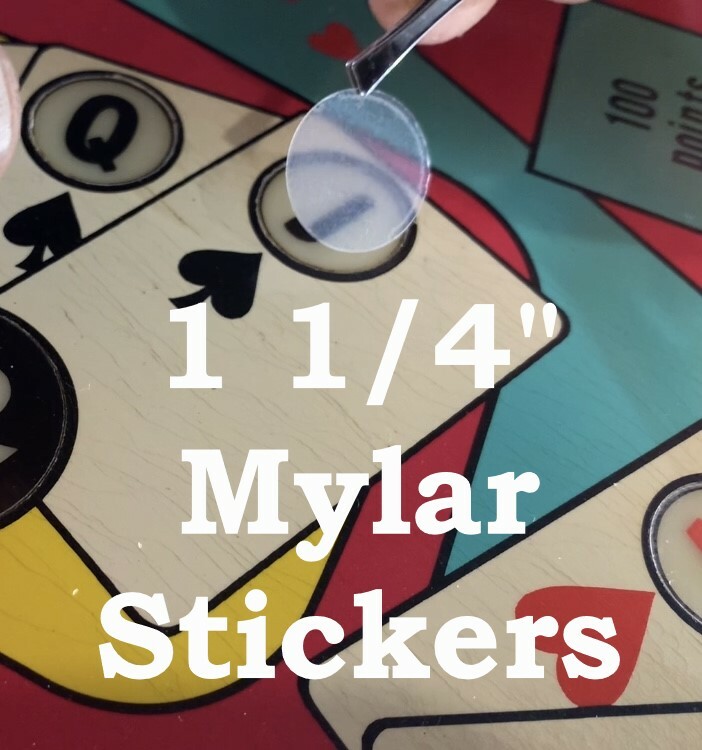 1 1/4" Pinball Insert Leveling Mylar Stickers - Fix Cupped, Sinking Inserts!