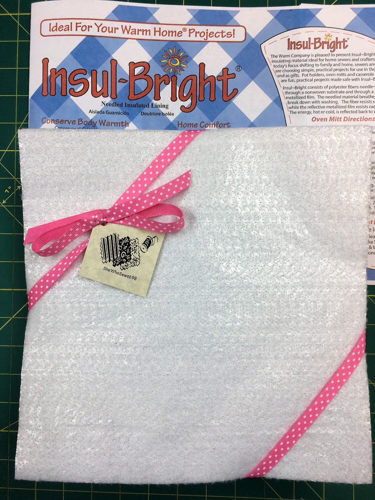 24 ~ 8" Precut Squares Insulbright Insulated Pot Holder Hot Pad Lining Batting