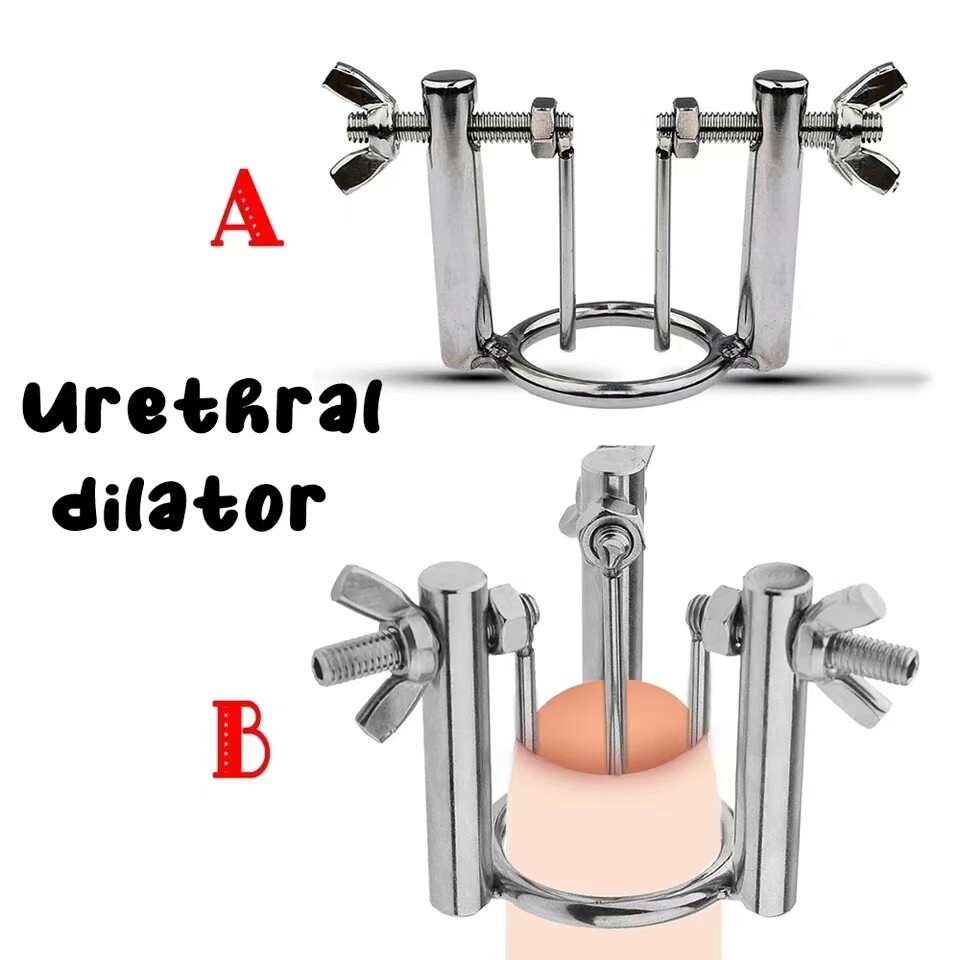Stainless Steel Urethral Dicks Adjustable Penis Plug Dilator Stretcher Expander