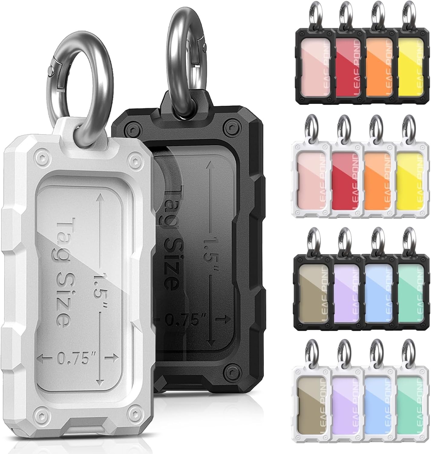 16 Pcs Solid Plastic Key Tags With O Rings Custom ID Name Label Bulk Keychain
