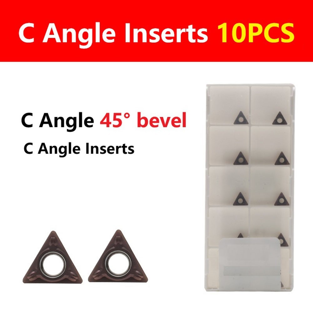 Professional C Angle Carbide Inserts Set of 10 for Effective Chamfering