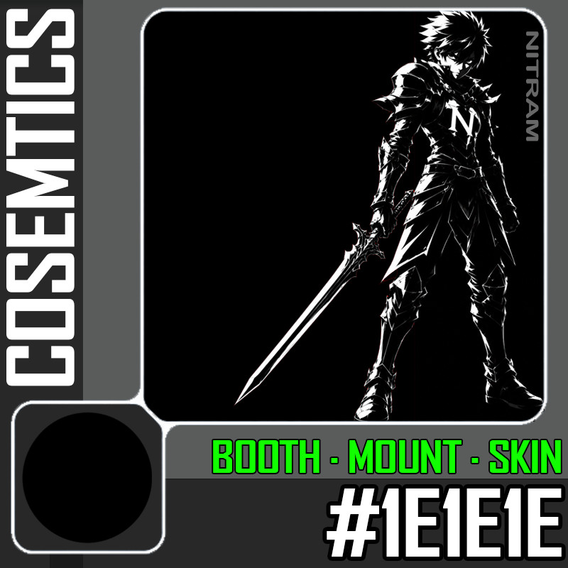 World Zero WZ - PREMIUM HEX - BLACK (#1E1E1E) - BOOTH, MOUNT and SKIN