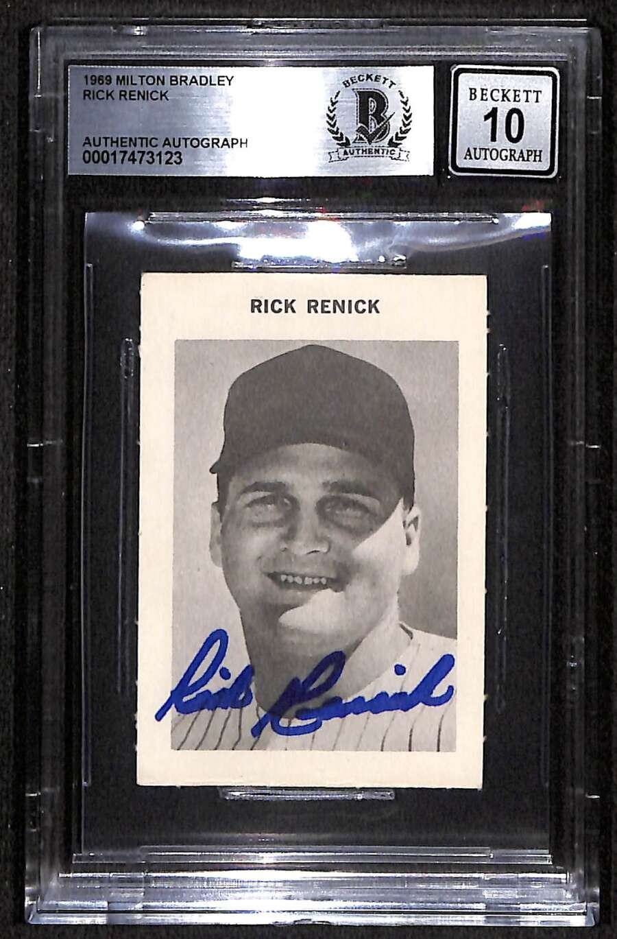 1969 Milton Bradley 231 Rick Renick BGS Auto 10 Autographed Authentic C92987