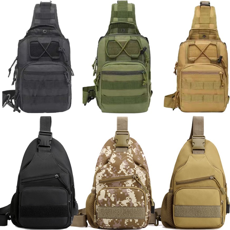 Tactical Mens Backpack Sling Shoulder Bag Molle Travel Chest Pack Outdoor Hiking