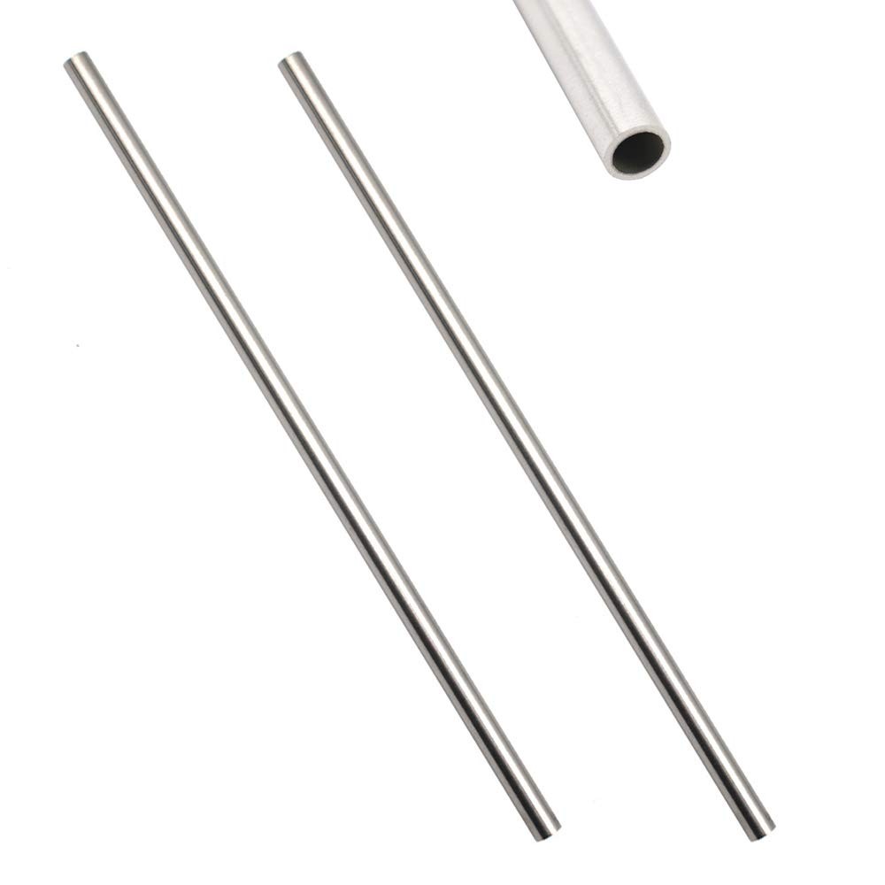Eowpower 2 Pieces 304 Stainless Steel Capillary Metal Tube Tubing OD X ID, 8 X 6