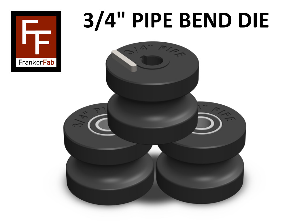 TR60 Tube Roller Dies, 3/4" Round Pipe (1.05" OD) for TR-60 Bender, Full Set