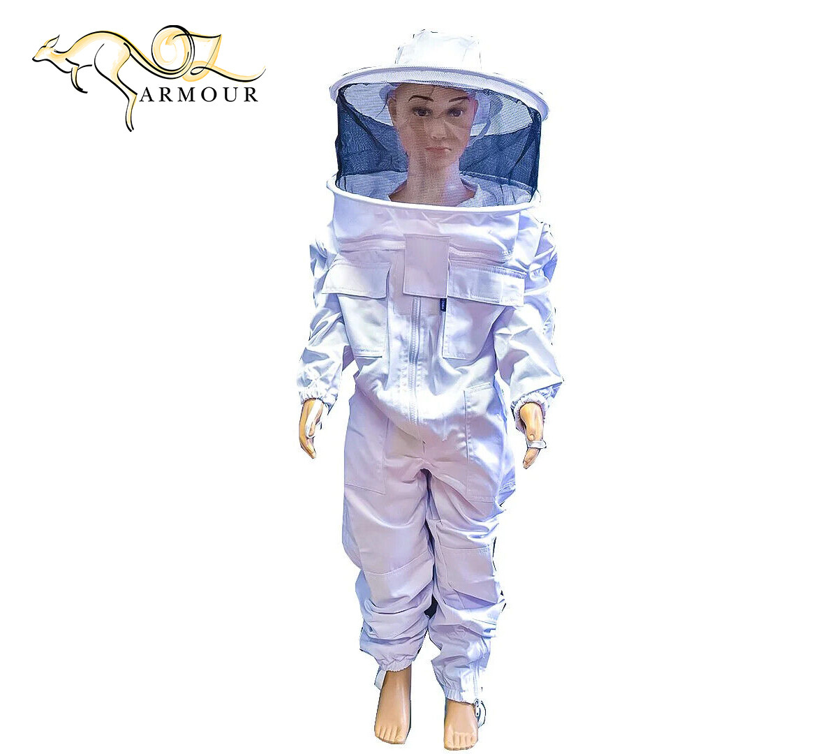 CHILDREN HEAVY DUTY POLY COTTON BEEKEEPING SUIT WITH FREE VENTILATED GLOVES