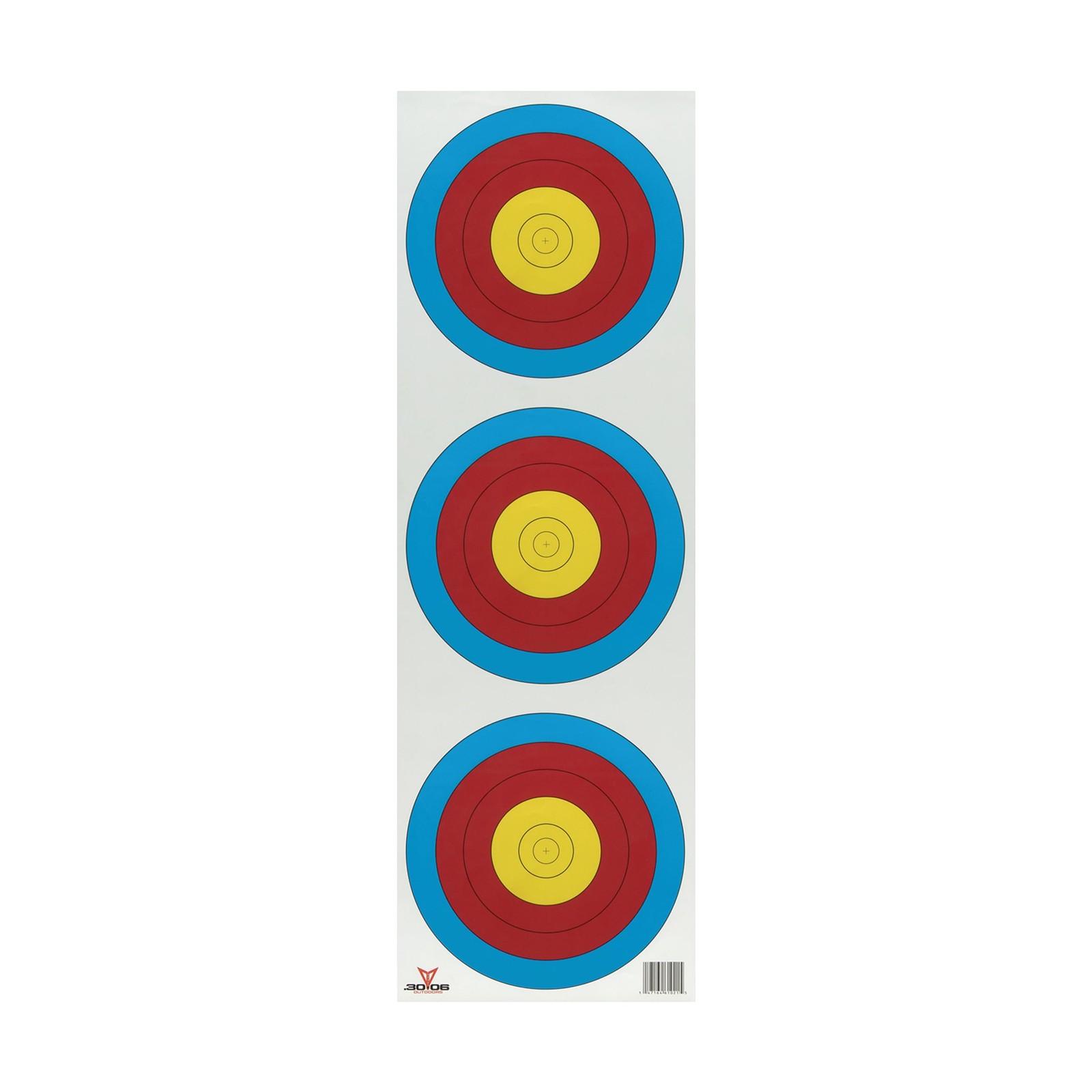 .30-06 Outdoors Vertical 3 Spot Paper Target For Archery 100 Count White One