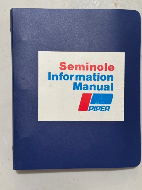 Piper Seminole Pilot Operating Manual / Guide 1978
