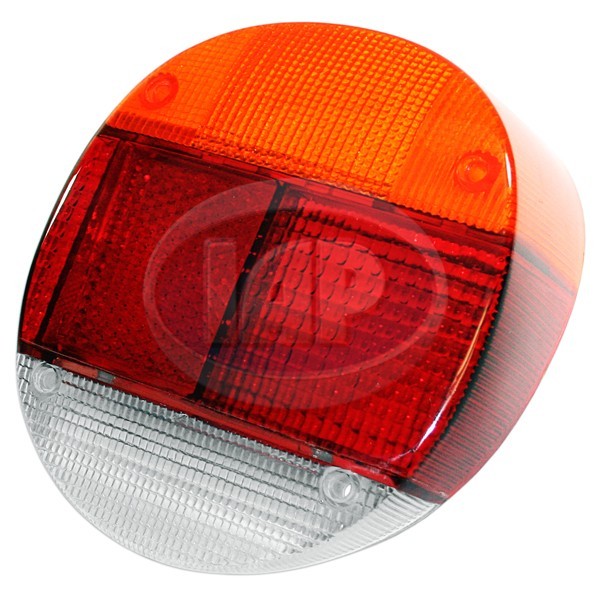 1973-1979 VW Bug Beetle Rear Tail Light Lens Set of 2 (PAIR) AMBER RED CLEAR