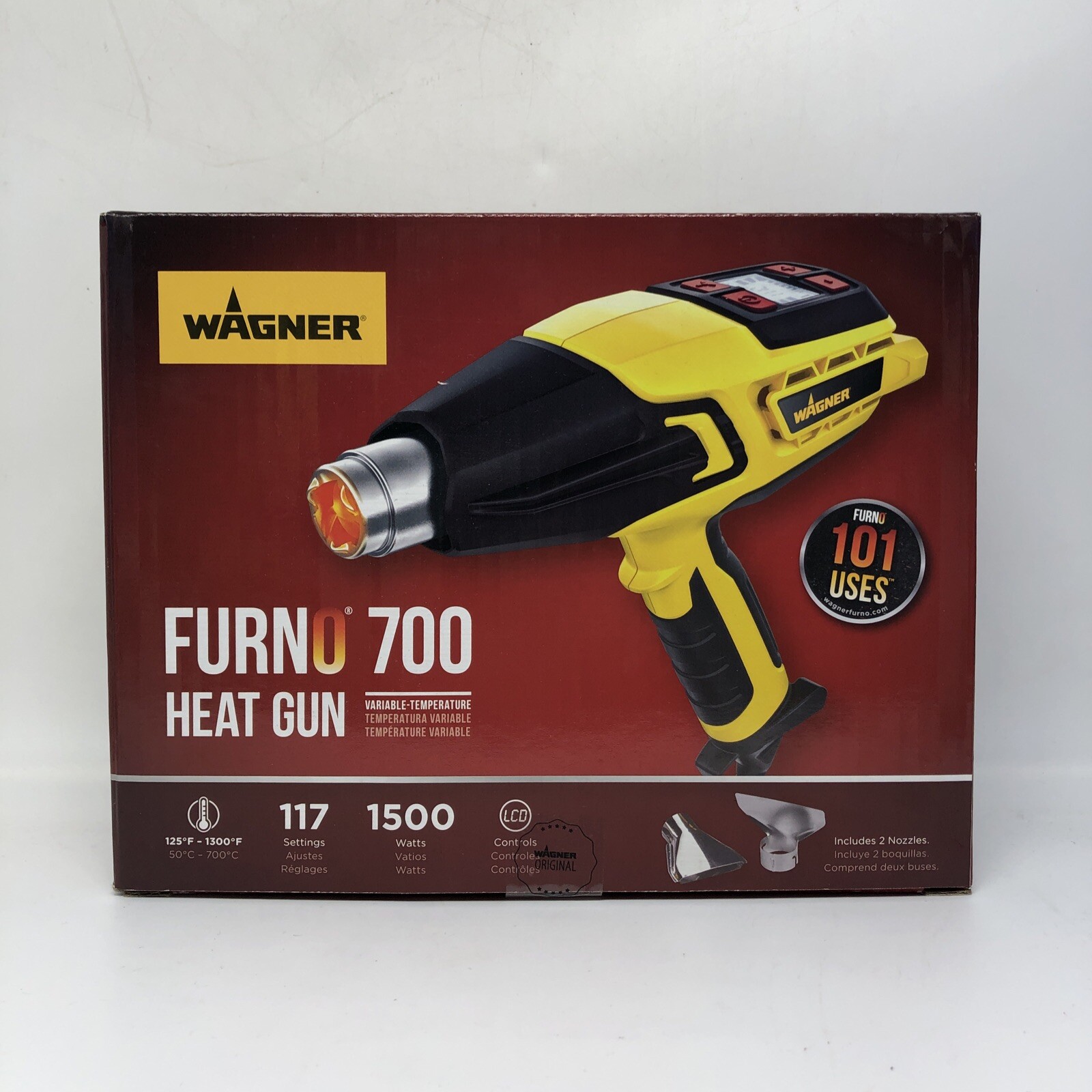 Wagner 503070 Furno 700 12.5A 1500W 120V 5100 BTU Digital Heat Gun 6.5 ft. Cord