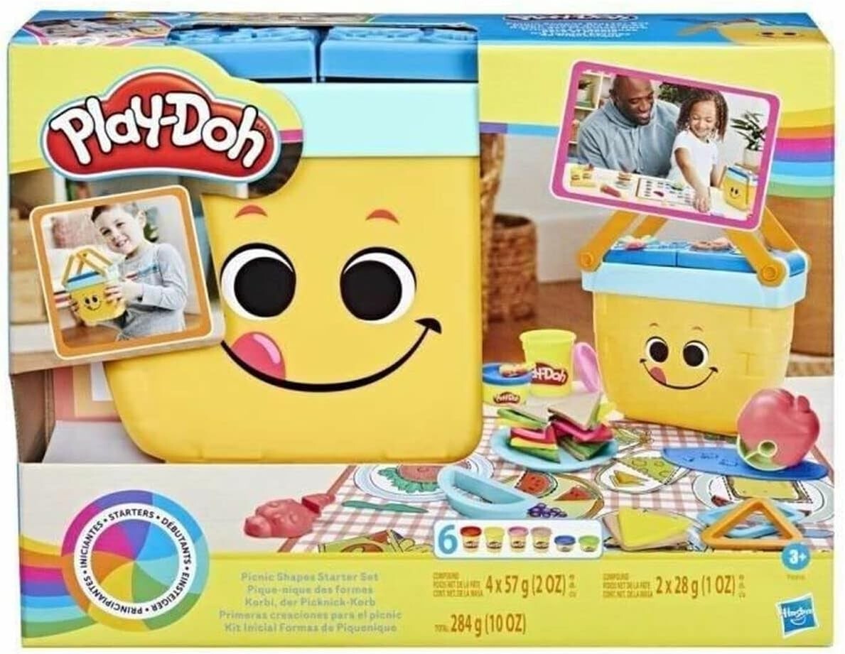 Play-Doh Picnic Shapes Starter Set – 12 Tools & 6 Cans