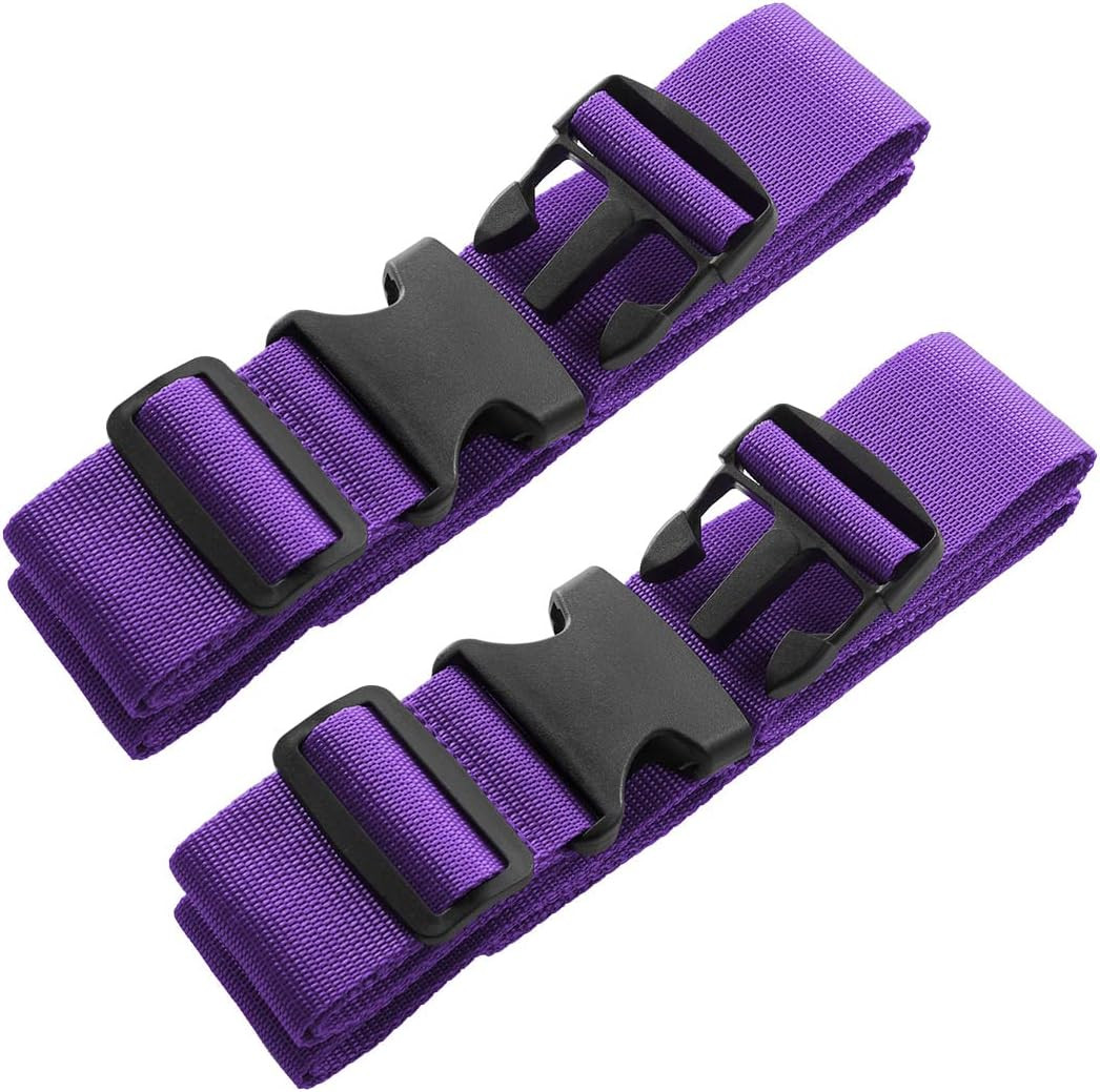 2pcs 74″×2″Luggage Straps for Suitcases,Adjustable Suitcase Straps and Heavy Dut