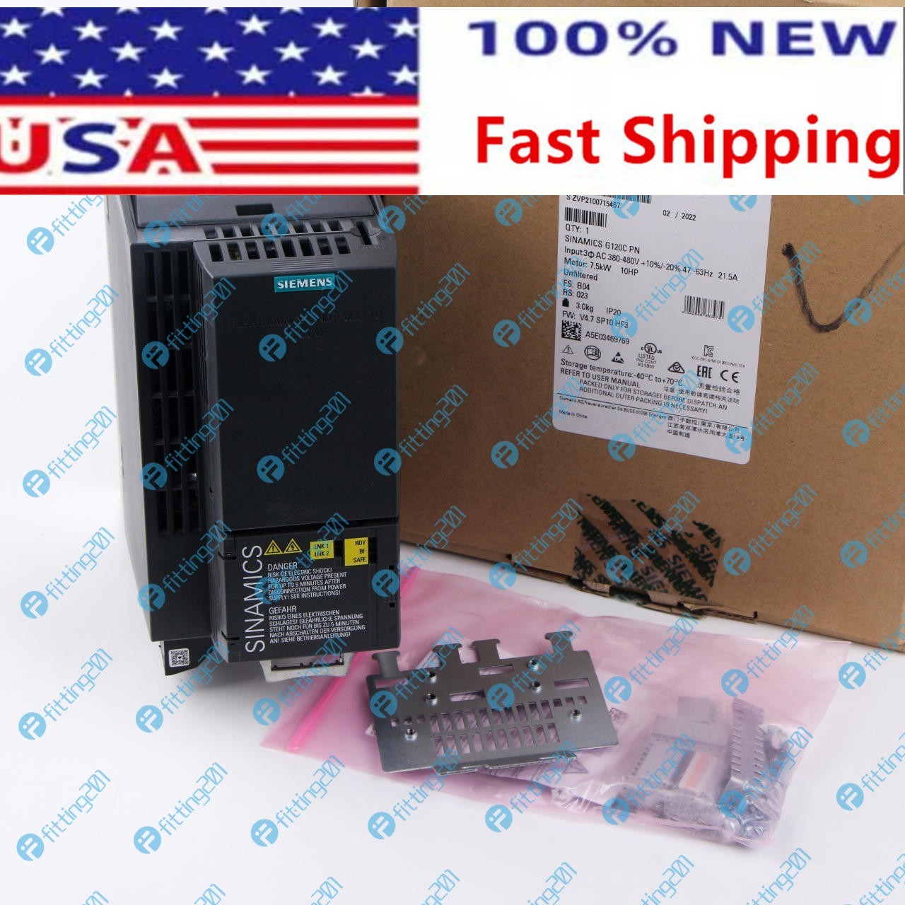 1piece Siemens 6SL3210-1KE21-7UF1 Inverter 6SL3 210-1KE21-7UF1 NEW