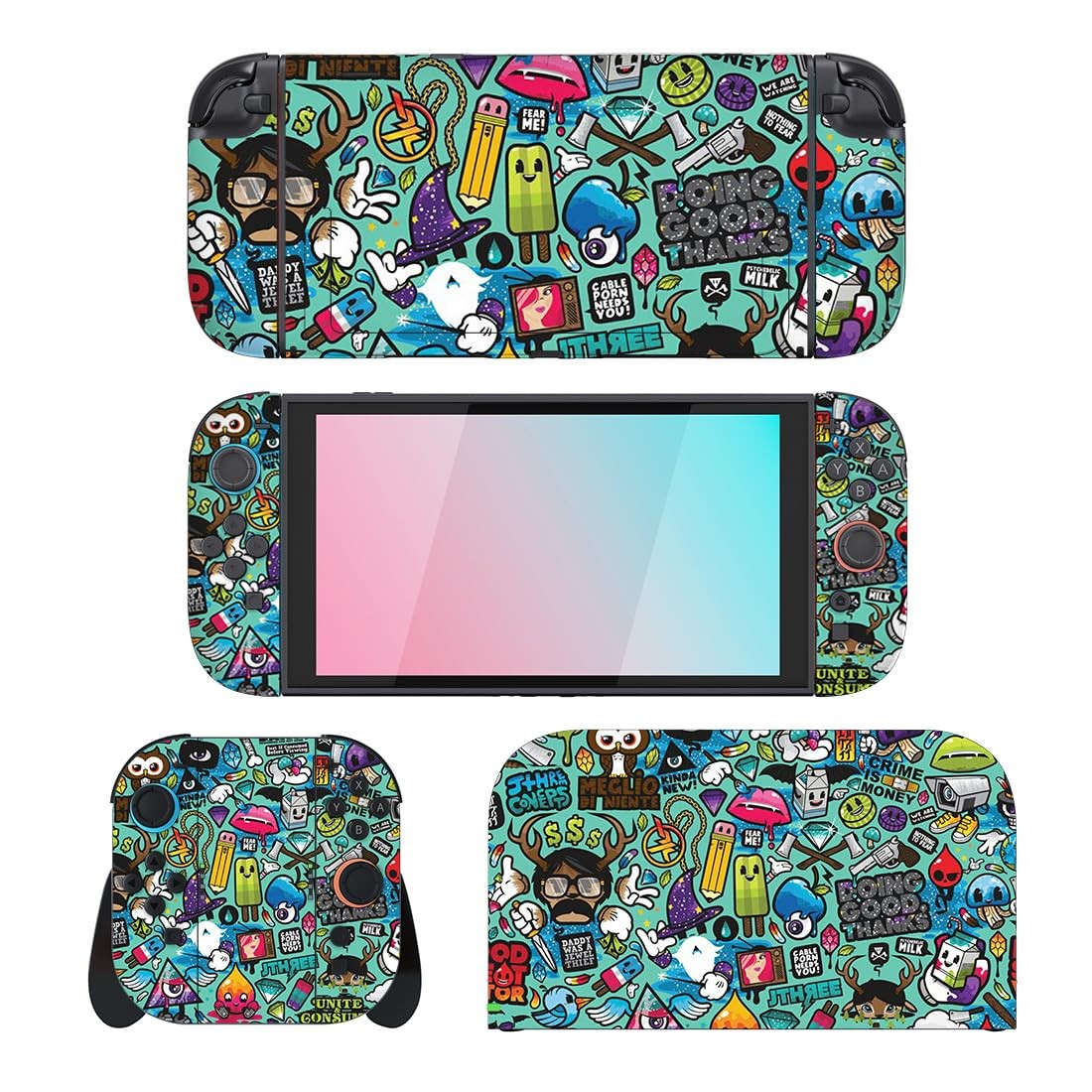 PEYANZ Switch 2 Skin LogoGraffiti