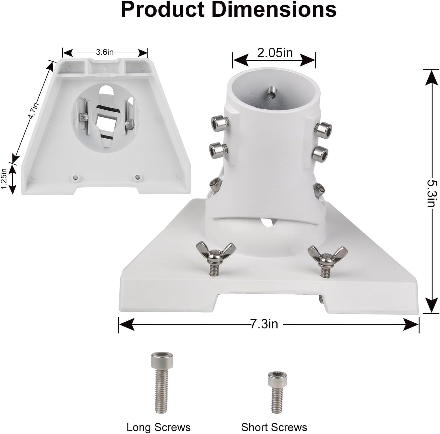 Pipe Adapter Pole Mount for Starlink Gen 3, Adjustable Pole Mount Adapter Kit...