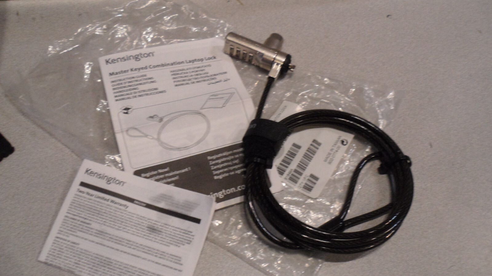 Kensington Master Keyed Combination Laptop Lock K67904WW New 6' cable