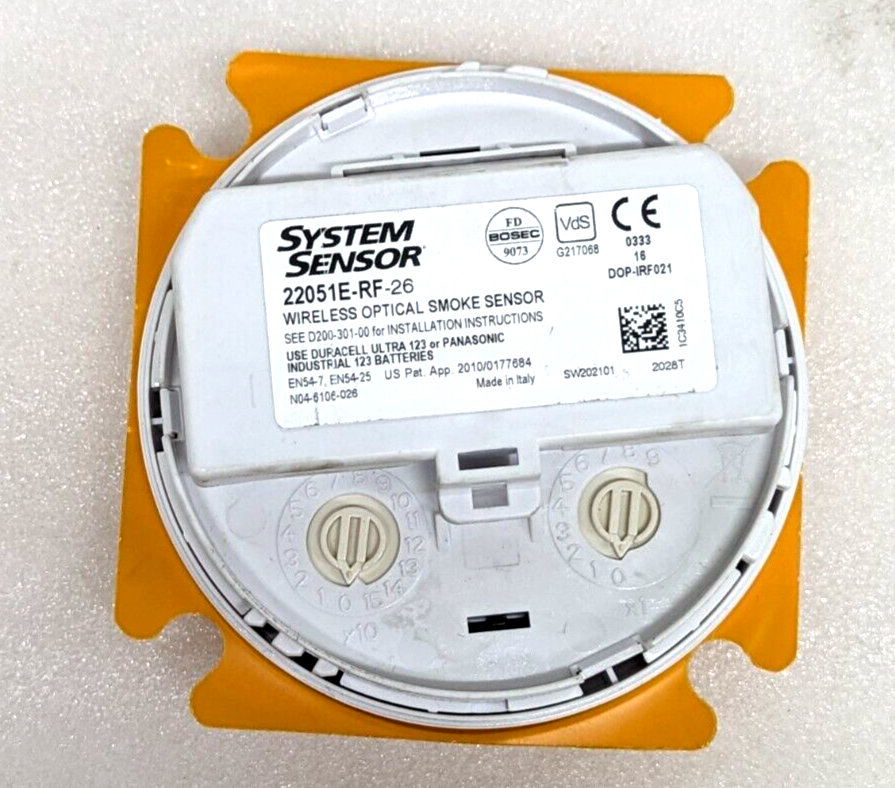 SYSTEM SENSOR 22051E-RF-26 AGILE WIRELESS OPTICAL SMOKE DETECTOR