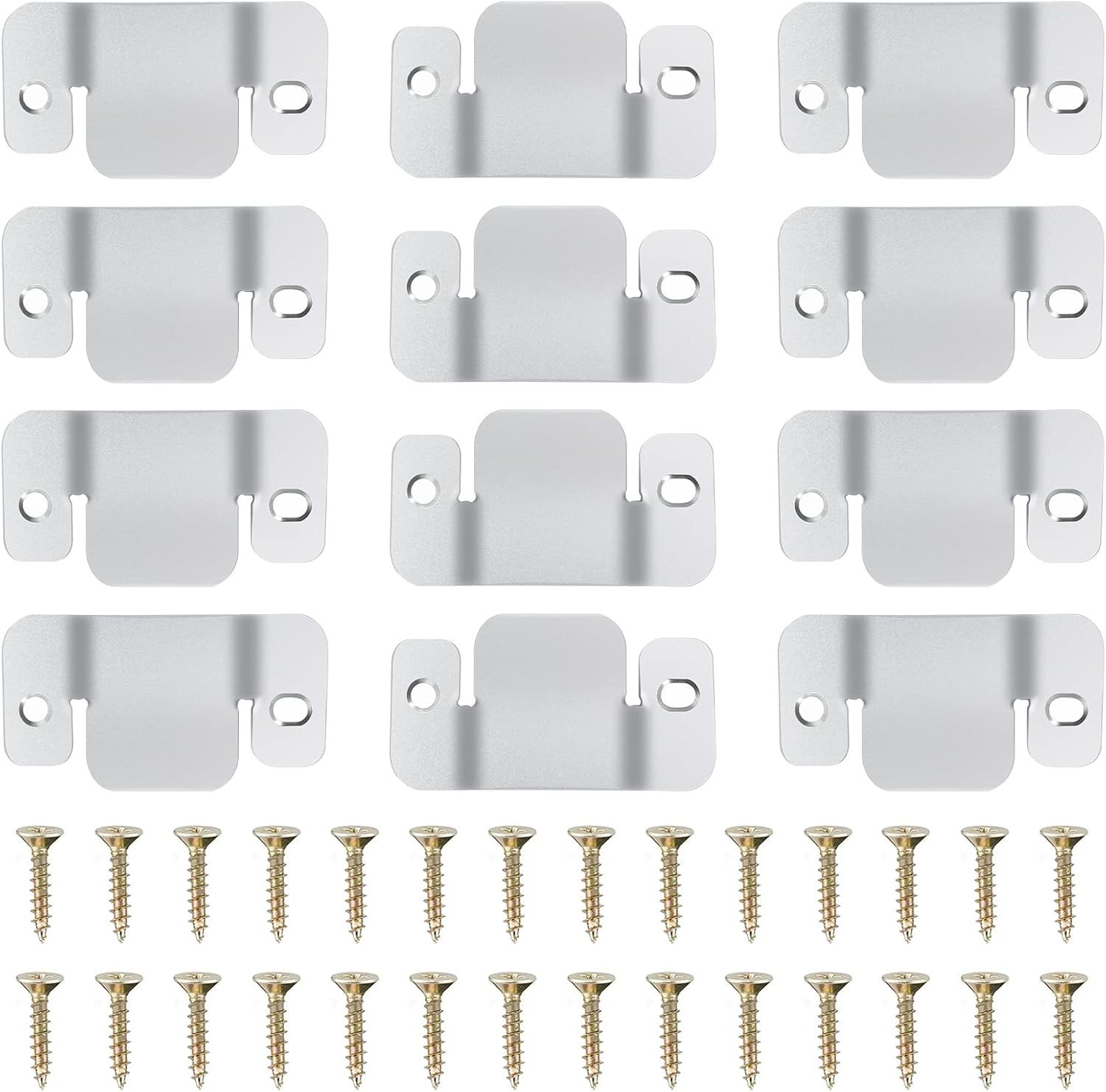 Interlocking Sectional Couch Connectors - 12 Clips with Easy Installation Screws