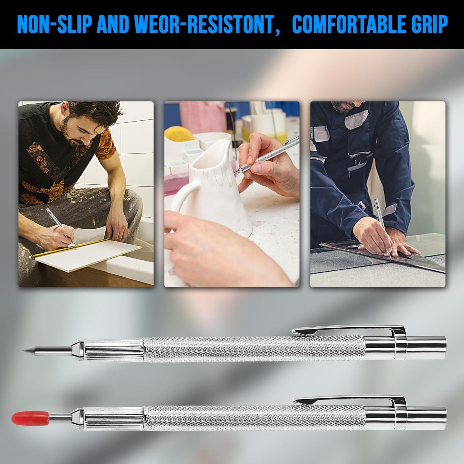 2 Pack Tungsten Carbide Scriber with Magnet, with Extra 20 Replacement Marking