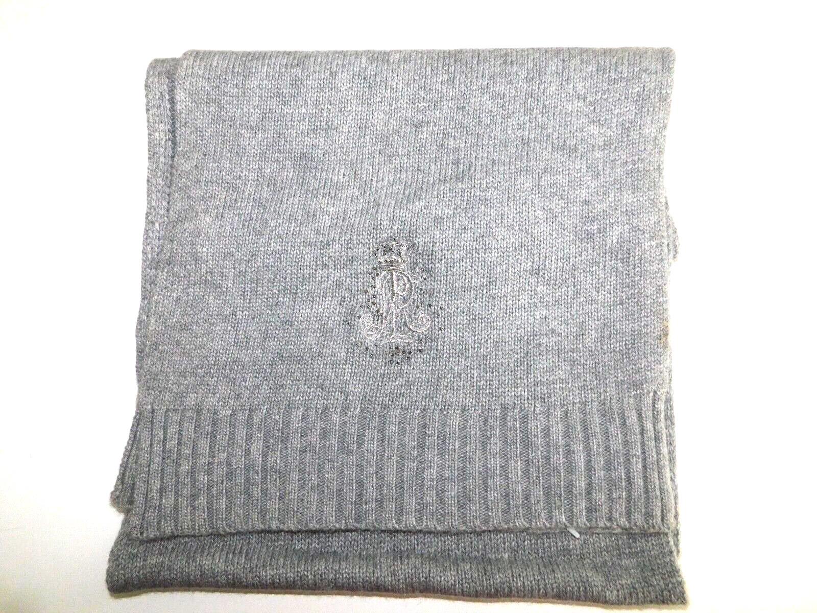 Ralph Lauren Winter Scarf So Soft Grey NEW
