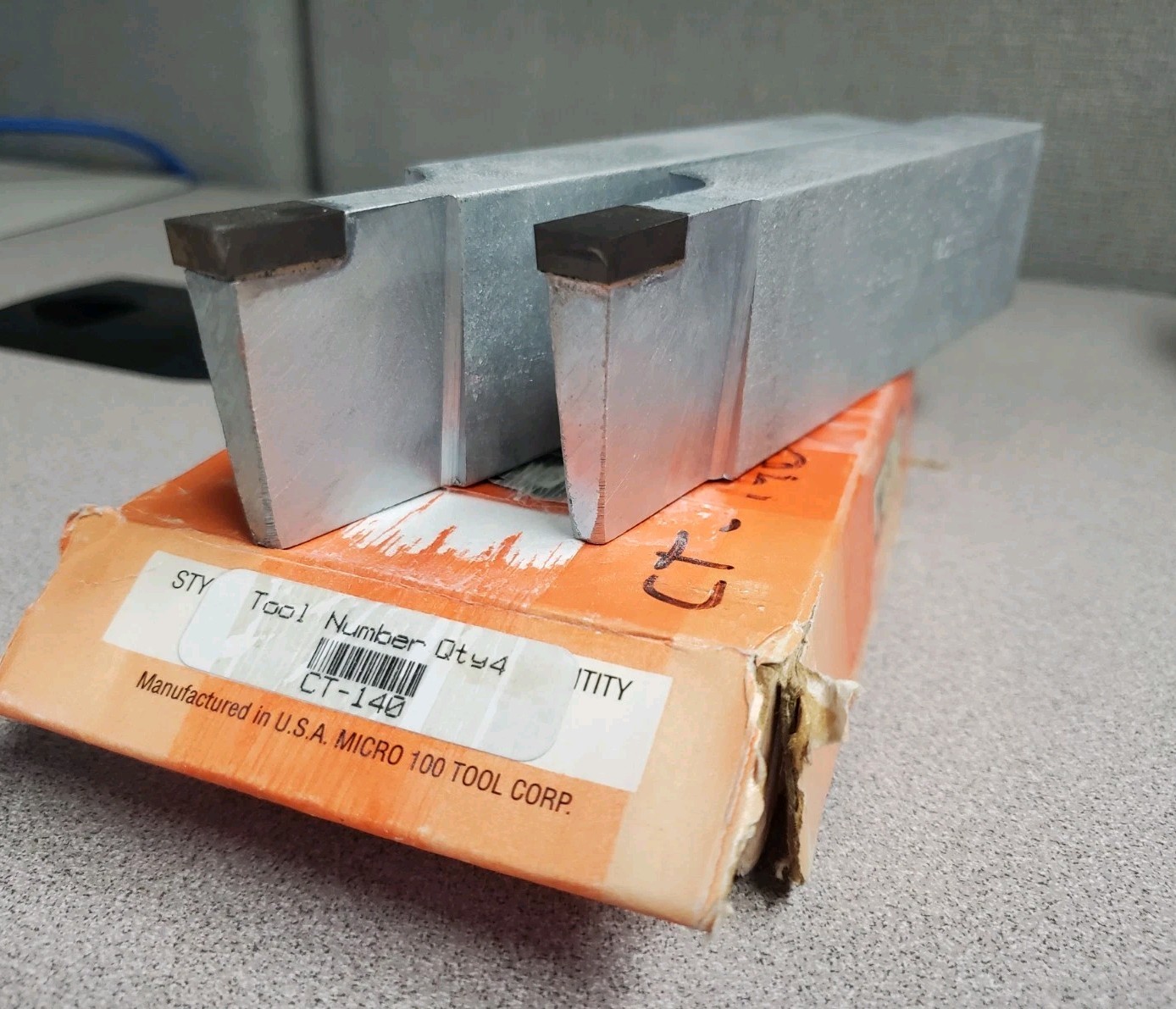 2PCS - Micro 100 (CT-140) 3/4" SHK x 3/8" Tip CT RH Carbide Single-Pt. Bit "New"
