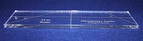 12" Ruler --Template -3/8"- Clear Acrylic - Quilting/sewing