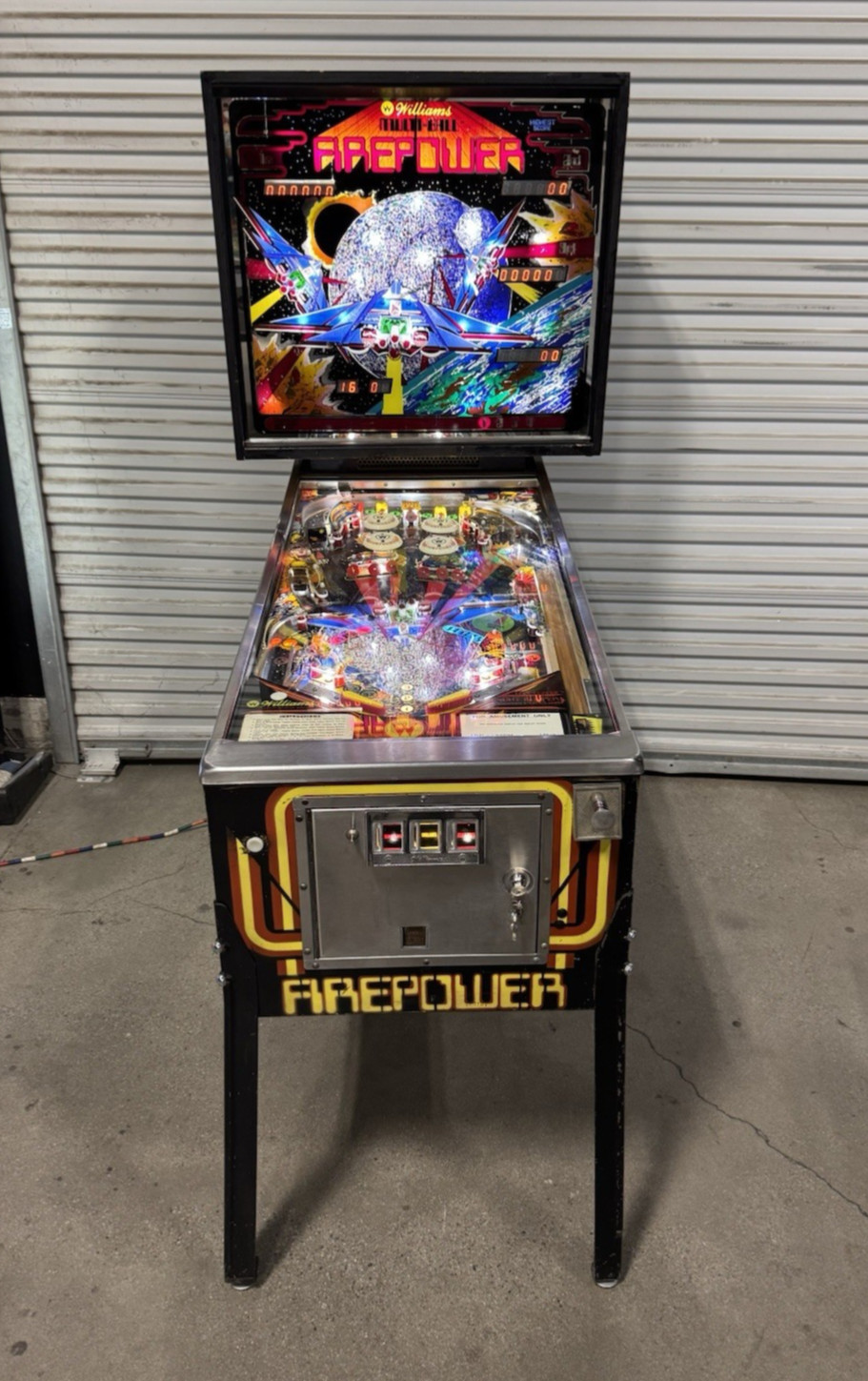 Firepower Pinball Machine Williams 1980 LEDS Orange County Pinballs FREE SHIP