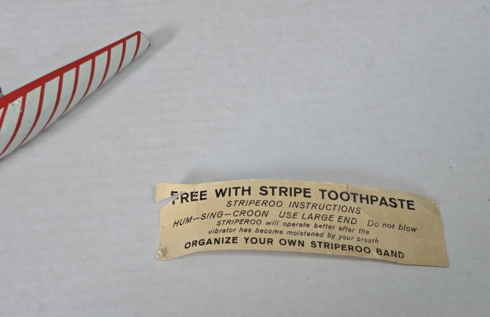 Vintage Striperoo Toothpaste Promo Toy Unused.