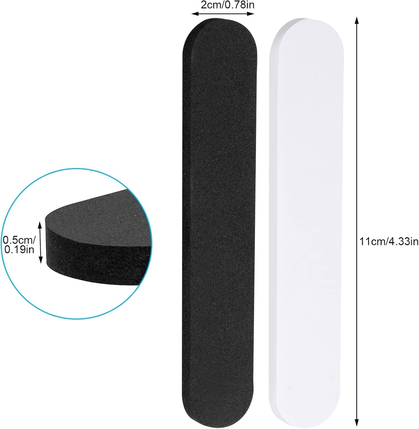 45PCS Hat Size Tape Reducer, Foam Sweatband Strips for Hats, Black & White