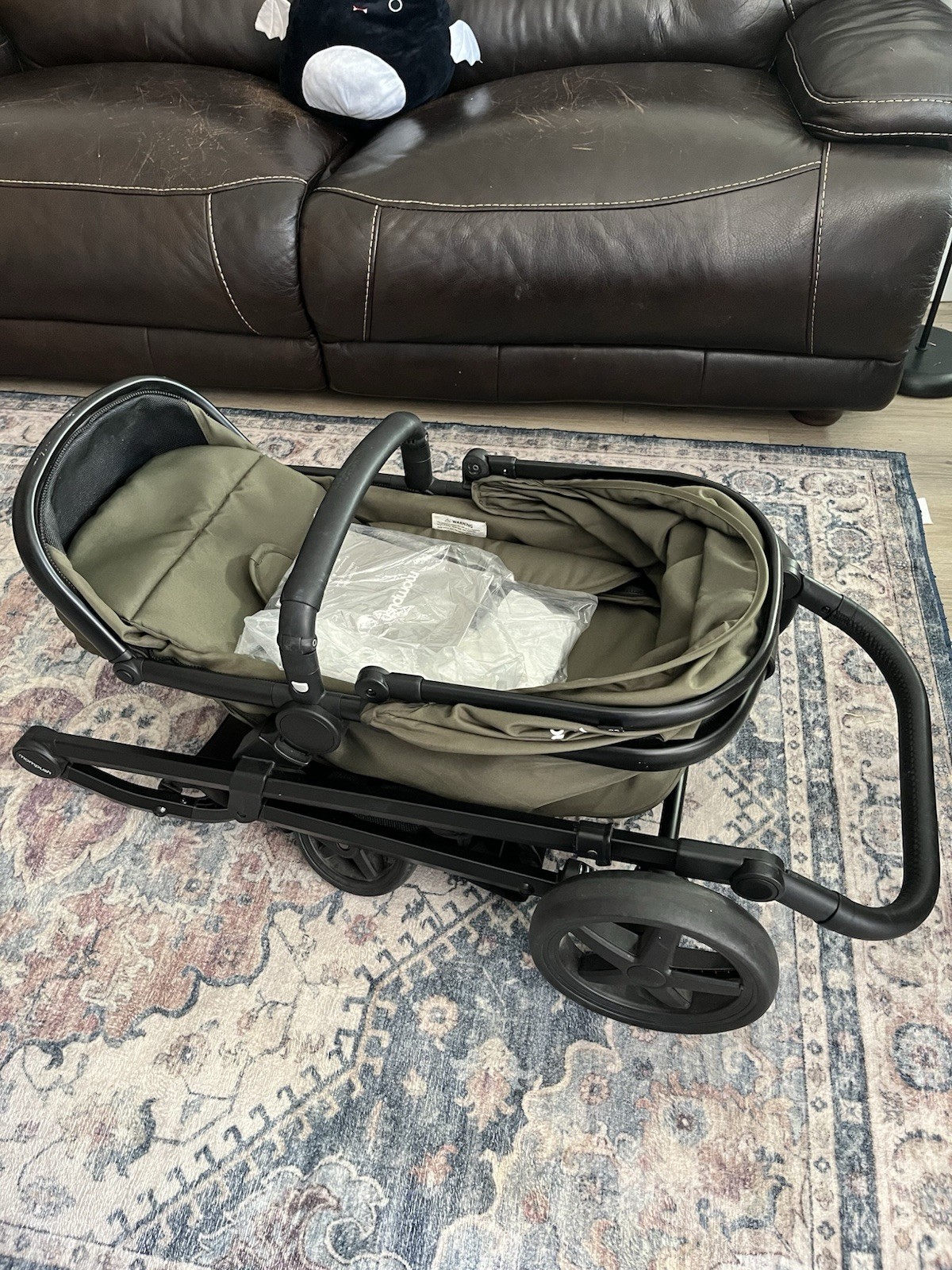 Mompush Green & Black Single Stroller