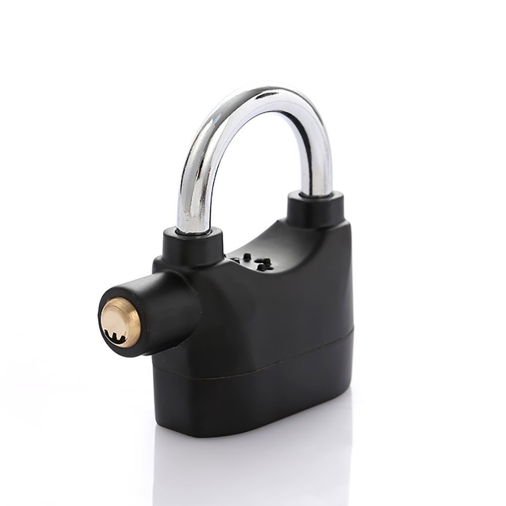 Motorcycle Locks Aluminum Alloy Padlock Anti-rust with Siren Metal for Bike