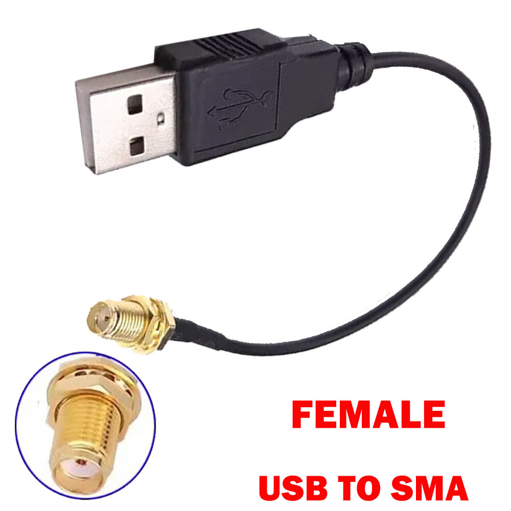 1PC RG174 SMA Female To USB Computer Data Coax Cord Cable Connector Adapter NEW