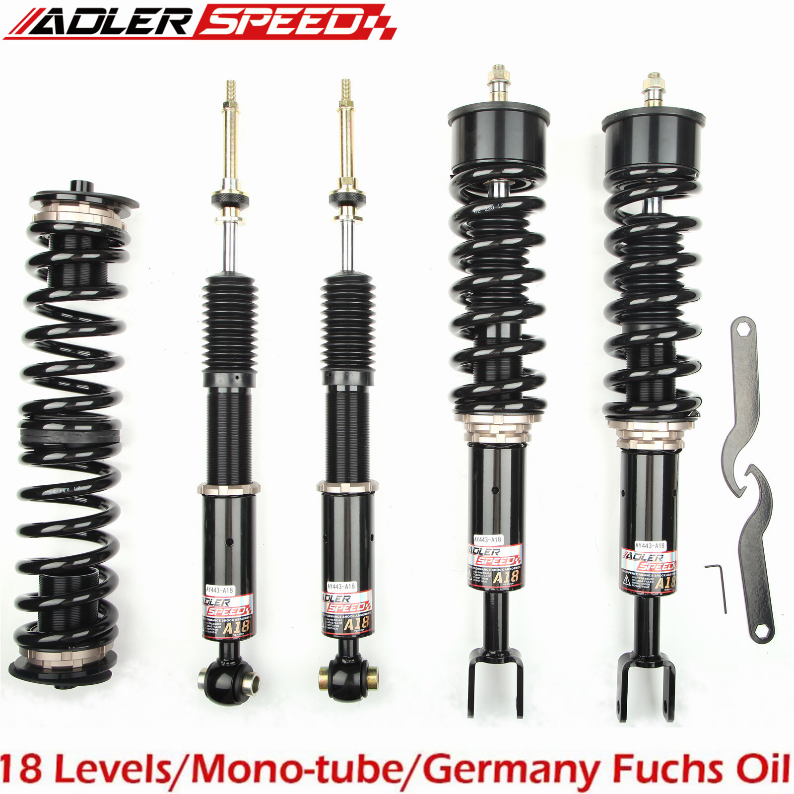 Coilovers Kit for 02-08 AUDI A4/A4 QUATTRO B6 B7 18 Way Adj. Lowering Suspension