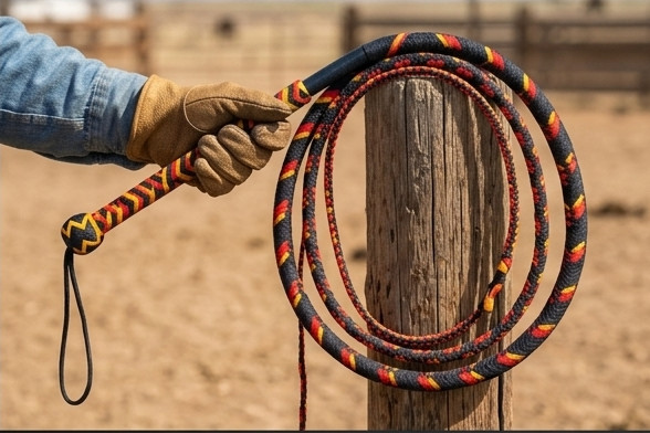 Nylon Stockwhip 2.5 to 24 Feet Long 16 Strands Bullwhip Stockwhip  Bull whips