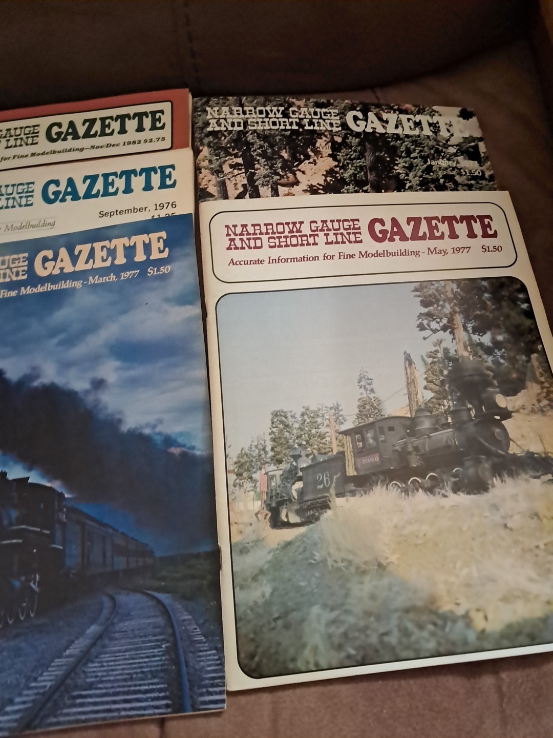 RARE! Lot Of (5) 1976-1982 NARROW GAUGE and SHORT LINE GAZETTE Magazine Perfect!