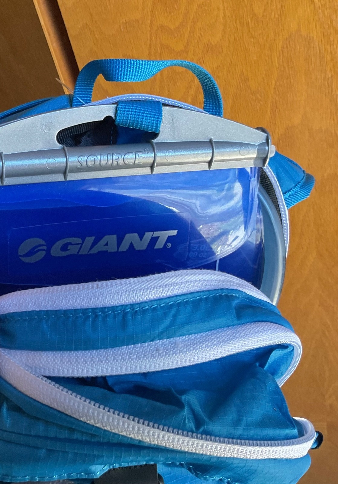Nice Source Hydration Pack Backpack Blue White Giant Hiking Camping 18” x 9”