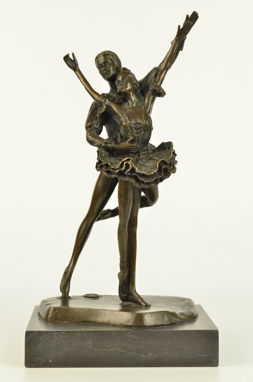Couple Dancers Dancing Ballet Real Bronze Sculpture Statue Art Nouveau Decorativ