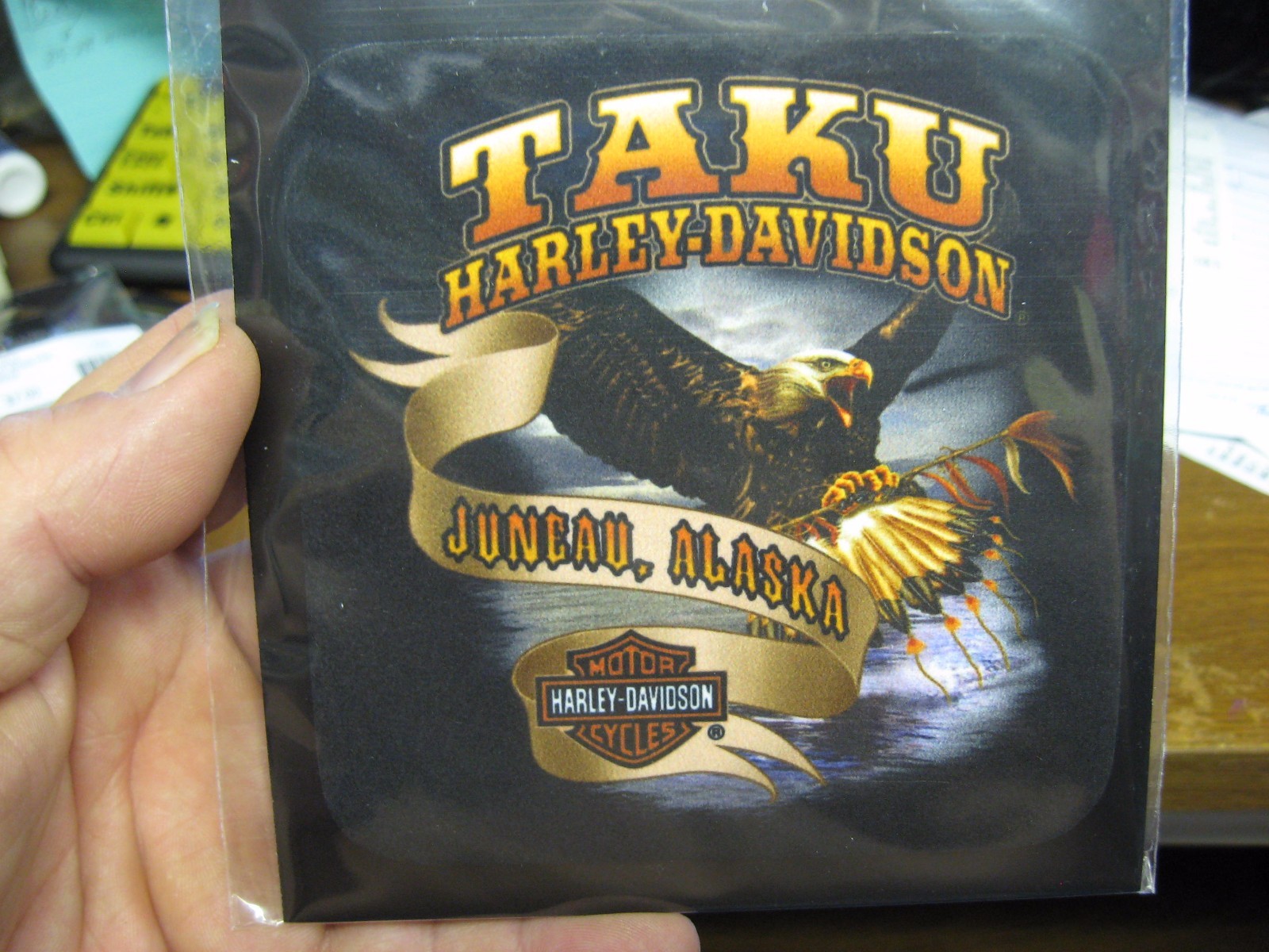 Rare Genuine Harley Davidson Emblem Sew On Patch - 4" Taku - Juneau, Alaska