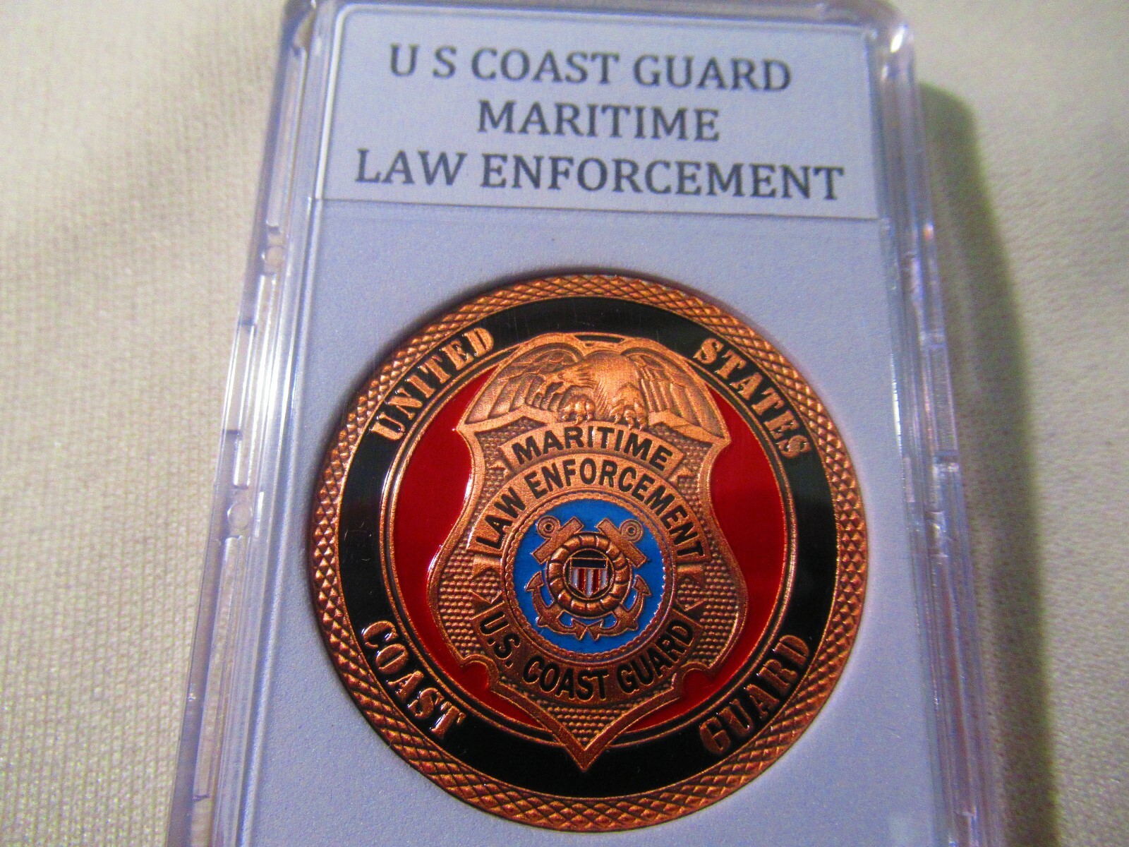 US COAST GUARD MARITIME LAW ENFORCEMENT Challenge Coin (COPPER)