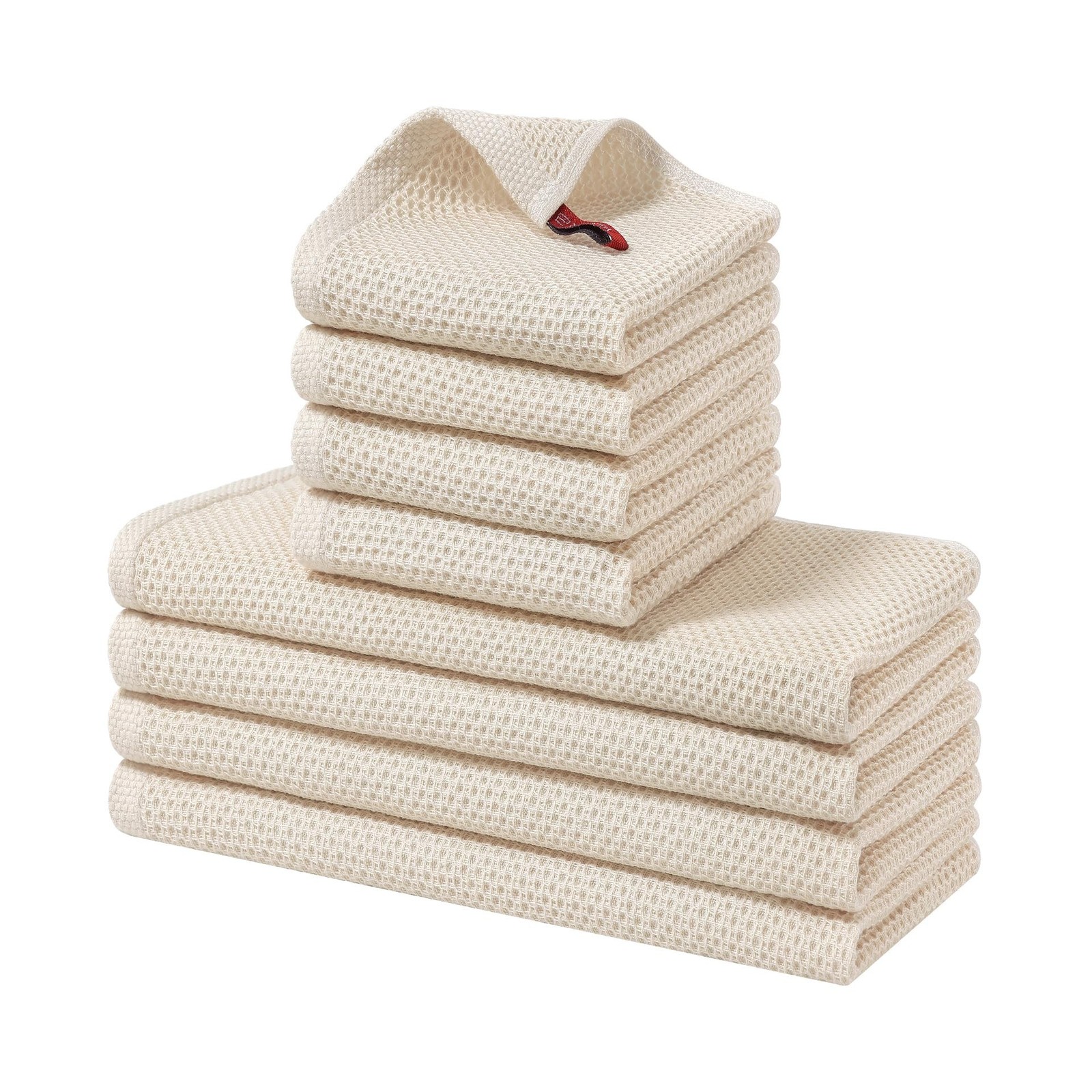 Homaxy 100% Cotton Kitchen Towels and Dishcloths Set, 12 x 12 I... Fast USA SHIP