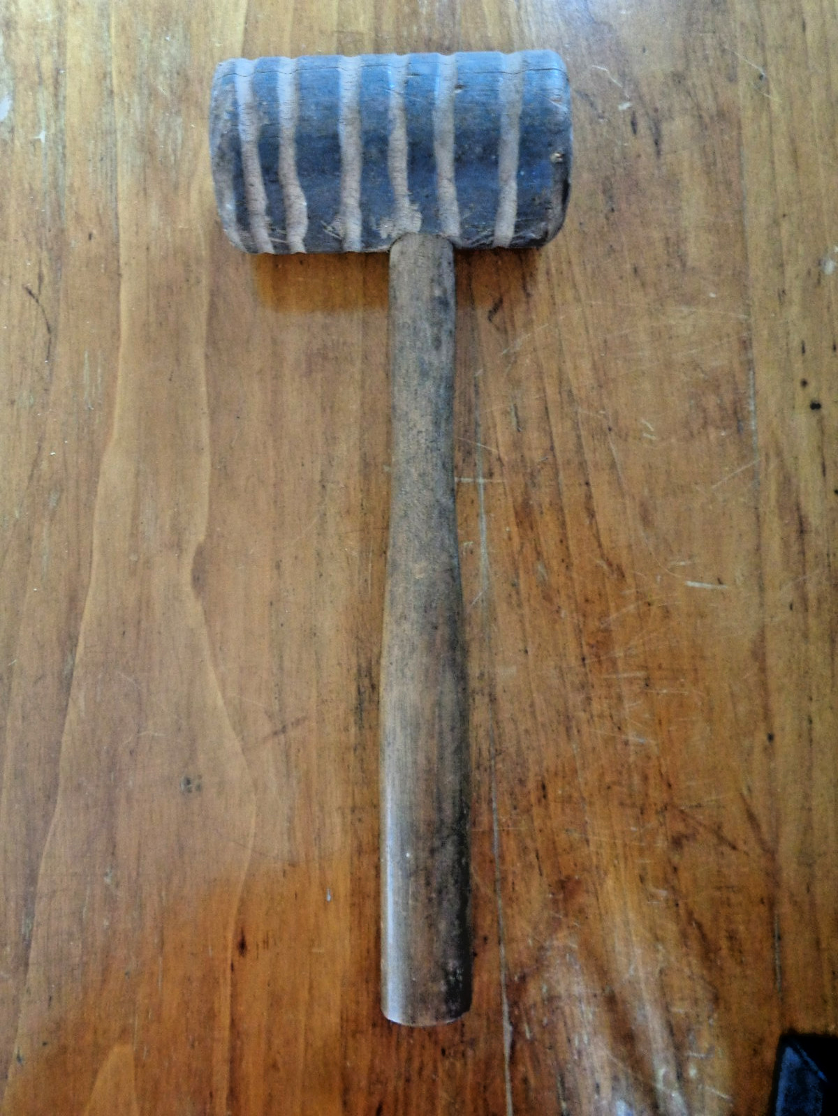 Vintage Rustic Shabby Wood Mallet/Hammer
