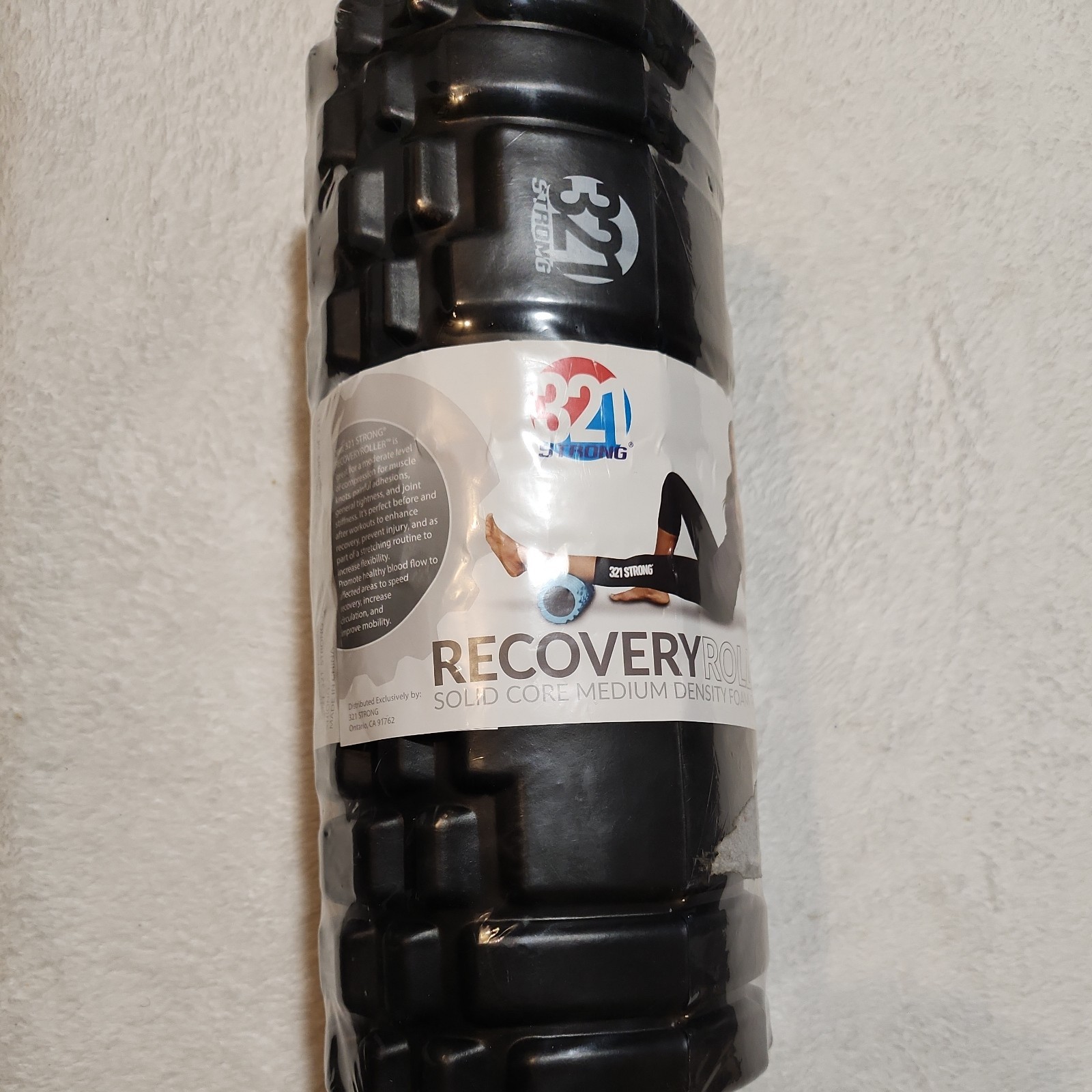 New 321 Strong Recovery Foam Roller Medium Density 12.5” Aqua Blue