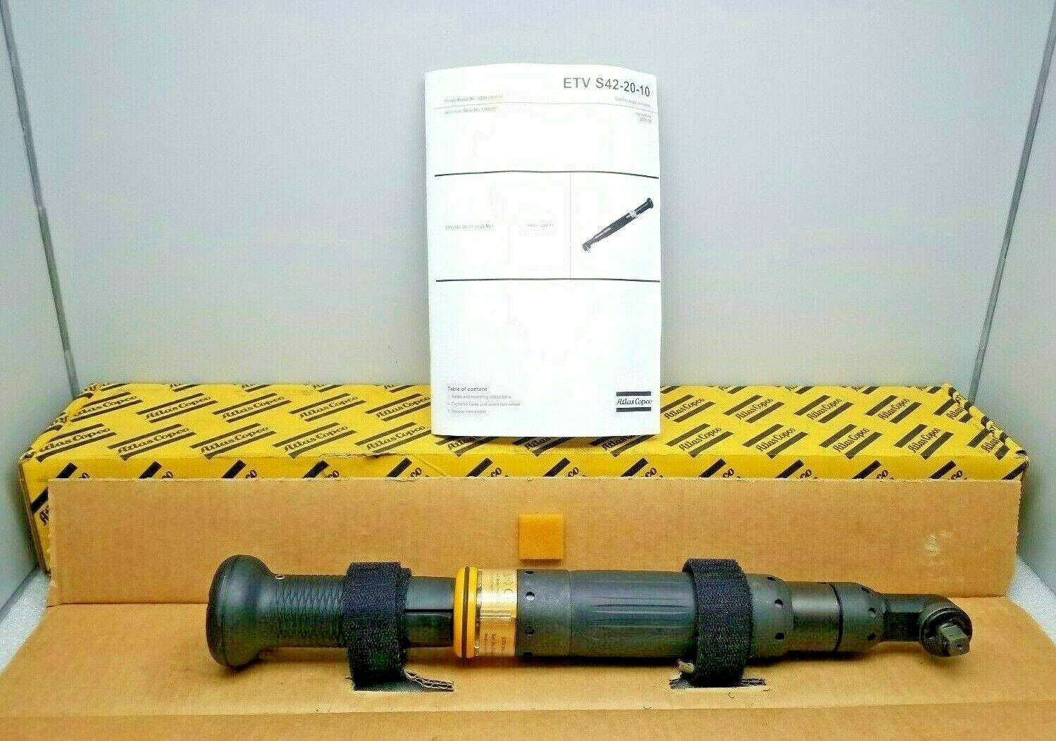 NEW ATLAS COPCO ETV S42-20-10 ELECTRIC NUTRUNNER RIGHT ANGLE TENSOR TOOL