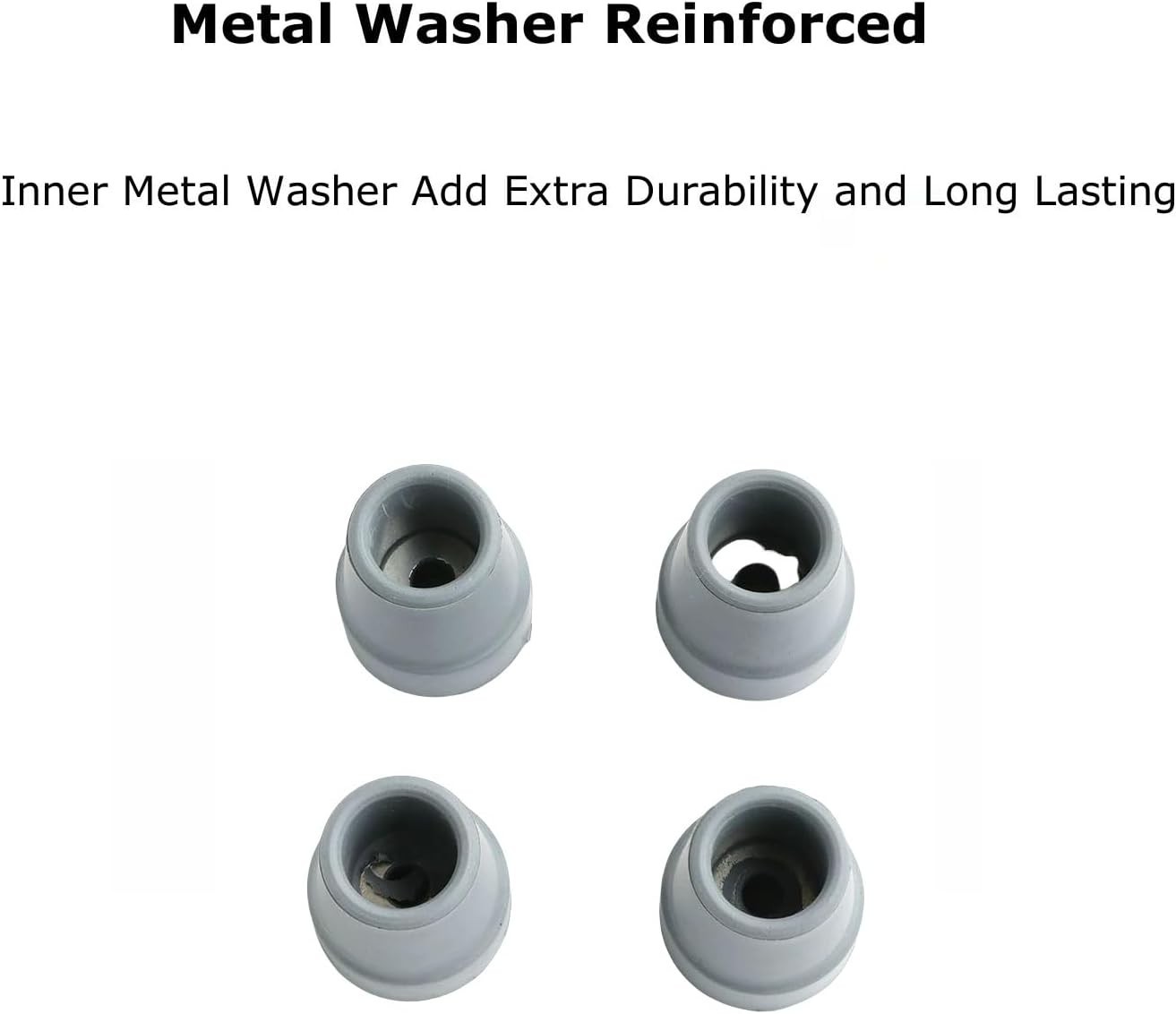 Quad Cane Tips 1/2 Inch Rubber Tips Replacement for Walking Cane Stick and