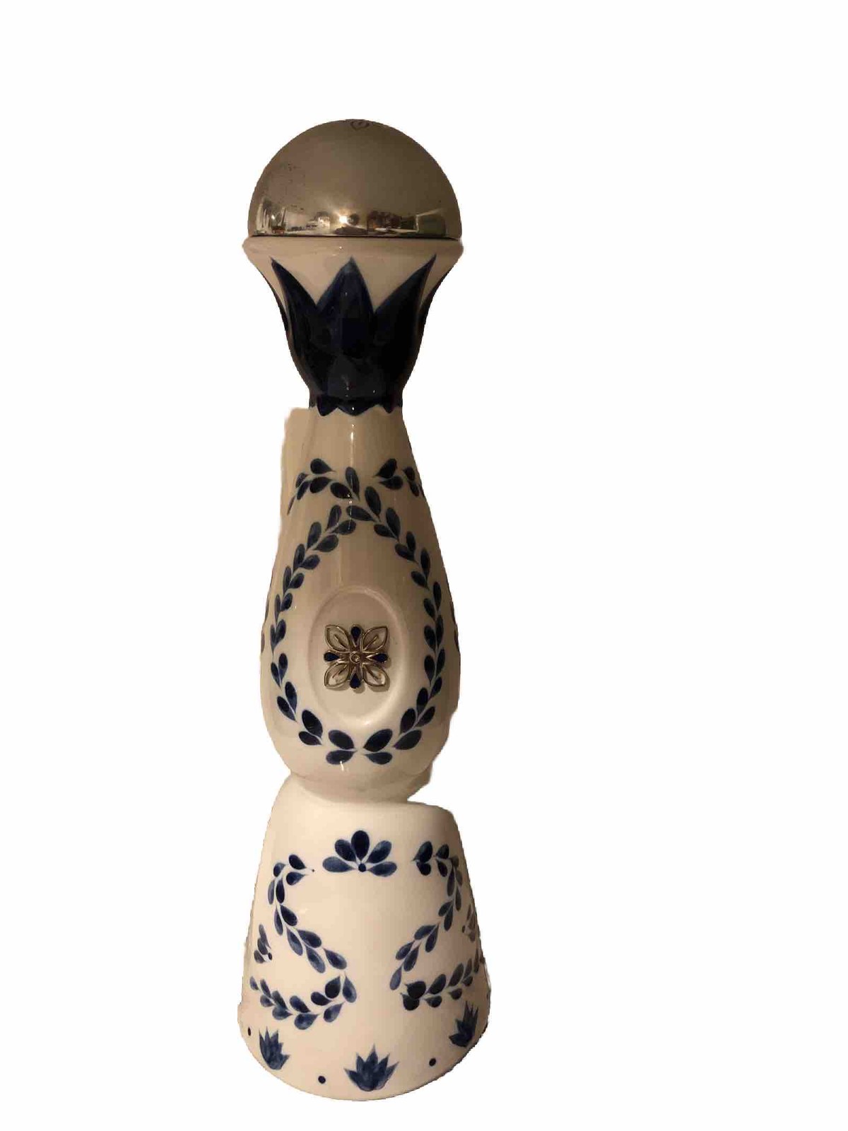 🔥Clase Azul Reposado Empty blue white Tequila Bottle 750ml Hand Painted Rare