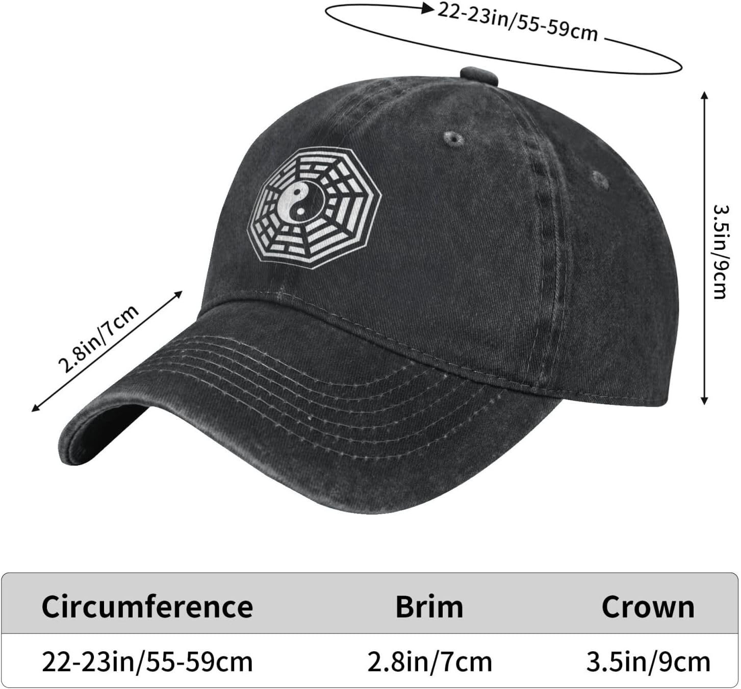 Tai Chi Yin Yang Baseball Cap Man's Casquette Adjustable Unisex Golf Hats