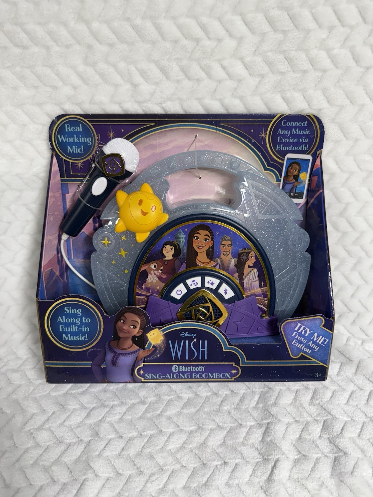 Disney WISH Asha Sing-Along Boombox Bluetooth with Real Working Mic