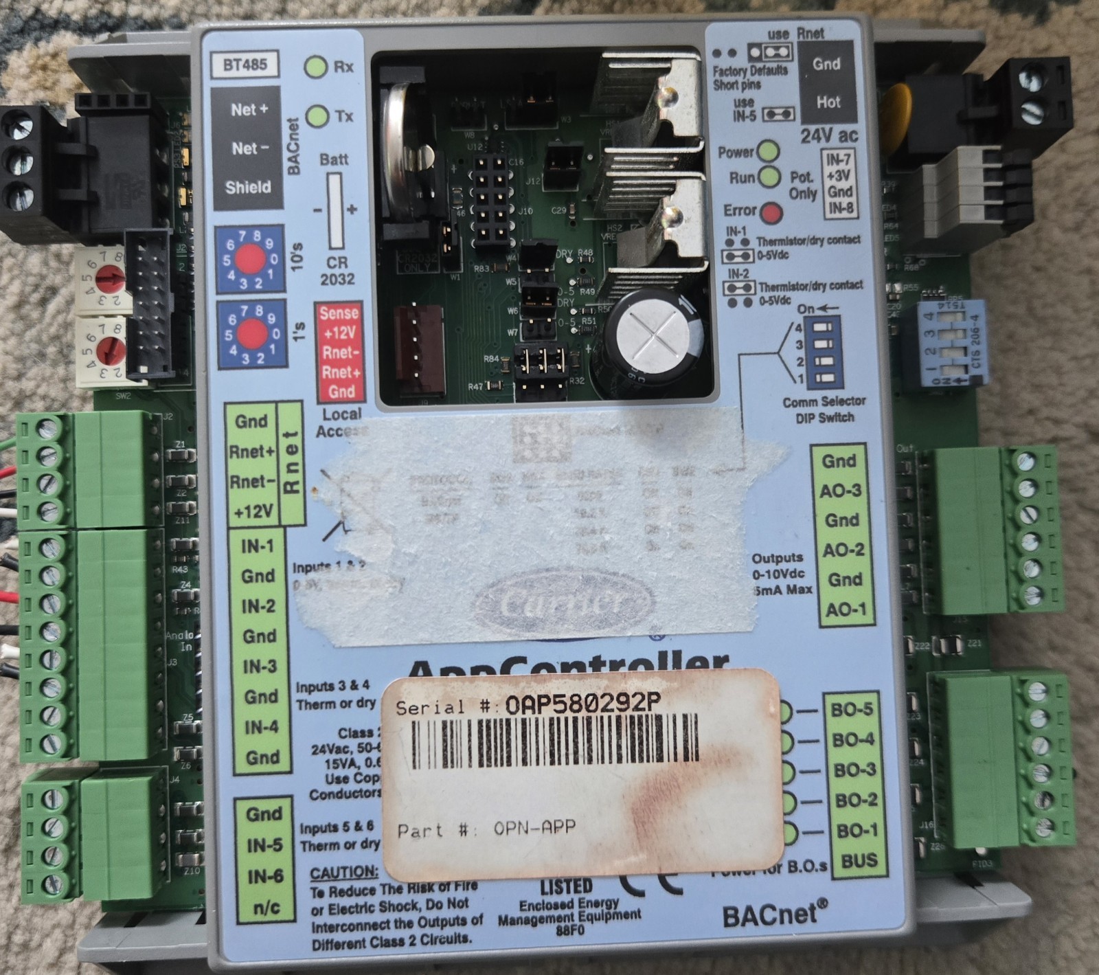 NEW Carrier OPN-APP i-Vu General Purpose HVAC Building Application Controller