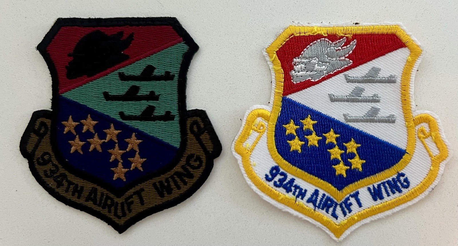 USAF 934th Airlift Wing Patches